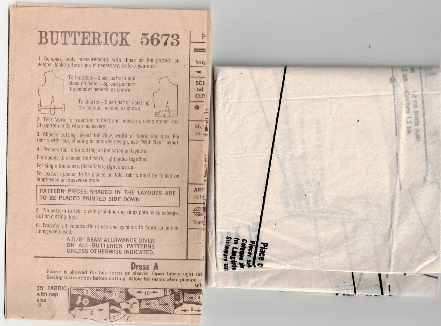 Butterick 5673 Womens Flip Dress with Shaped Bodice 1960s Vintage Sewing Pattern Size 16 Bust 38 Inches