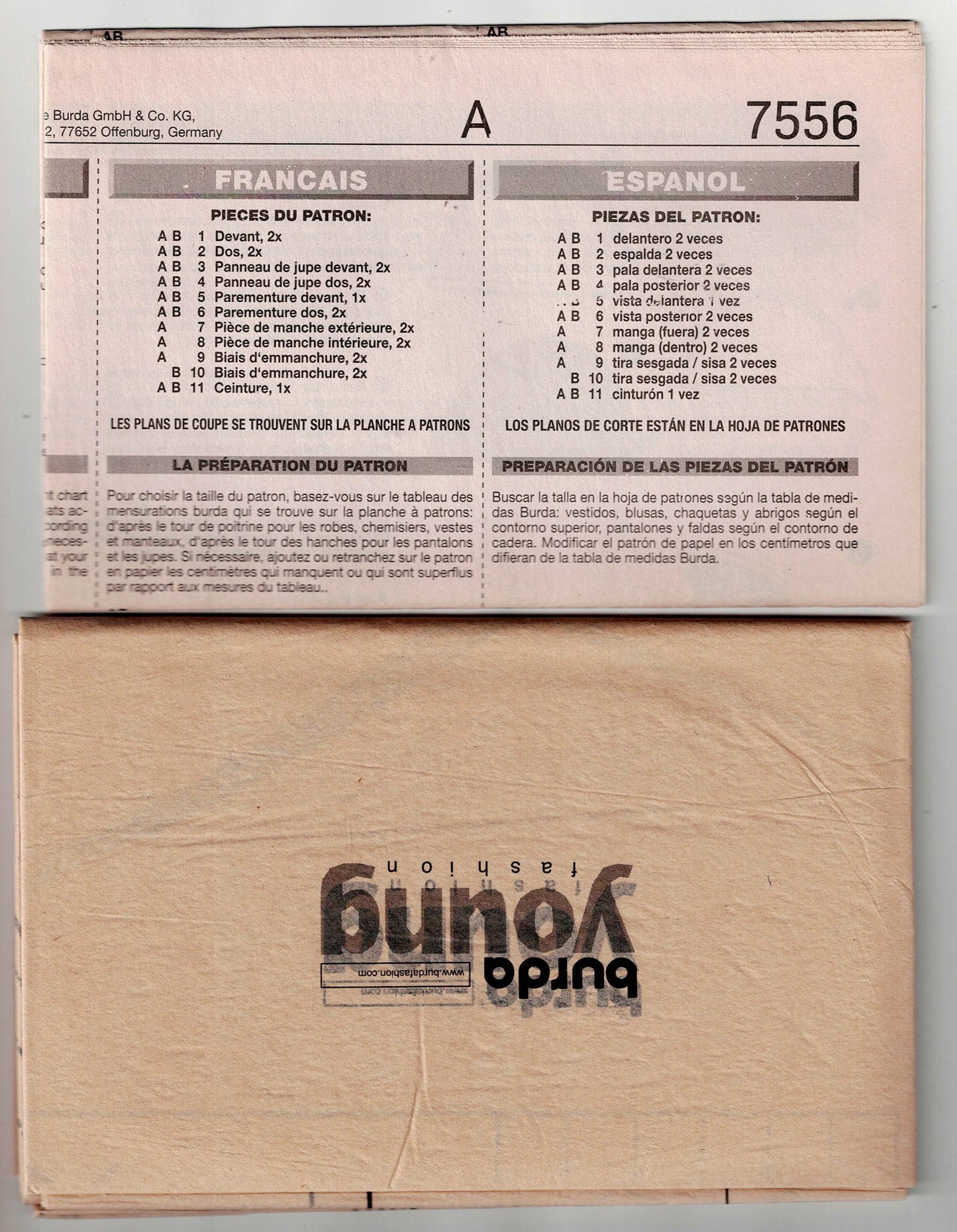 Burda Young 7556 Womens Fifties Style Full Skirt Dress Out Of Print Sewing Pattern Sizes 6 - 18 UNCUT Factory Folded