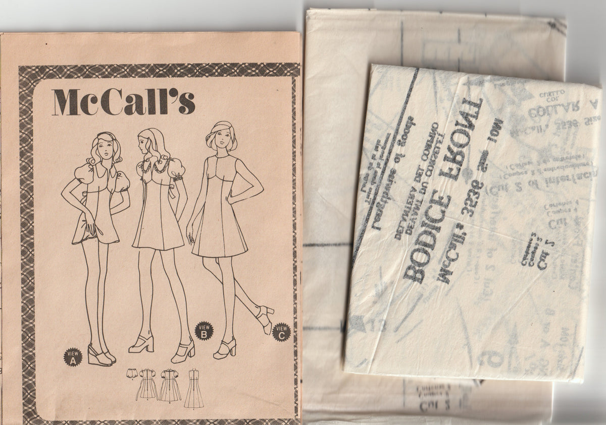 McCall's 3536 Womens High Waisted Dress & Dance Pants 1970s Vintage Paper Sewing Pattern Size 10 Bust 32.5 Inches