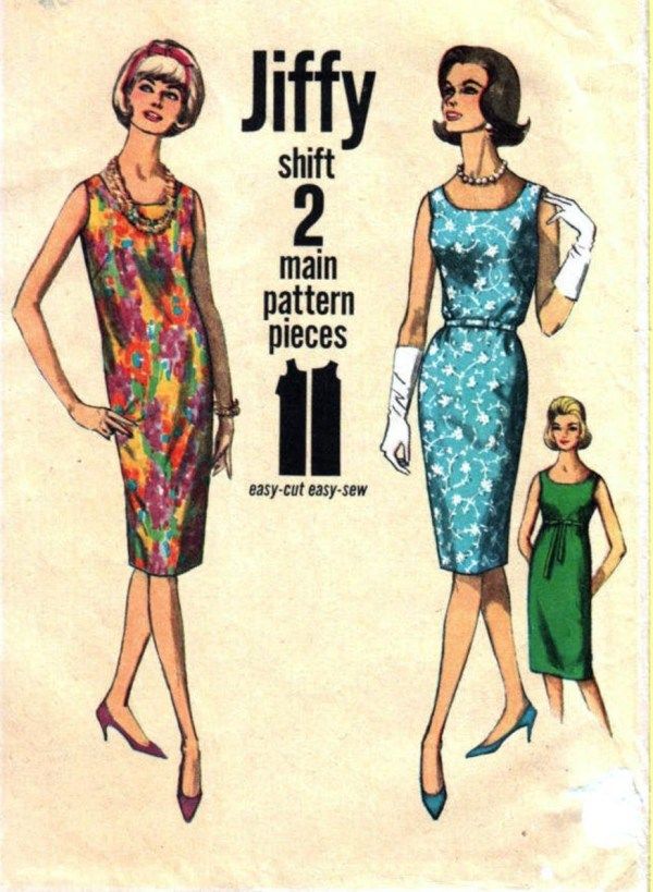 Simplicity 5511 Womens JIFFY Shift Dress 1960s Vintage Sewing Pattern Size 16 Bust 36 inches UNUSED Factory Folded - All The Precious Things Simplicity 5511 Womens JIFFY Shift Dress 1960s Vintage Sewing Pattern Size 16 Bust 36 inches UNUSED Factory Folded - All The Precious Things