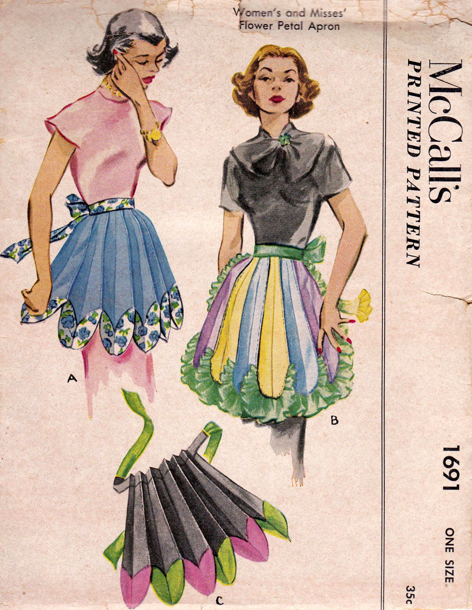 McCall's 1691 50s flower petal apron