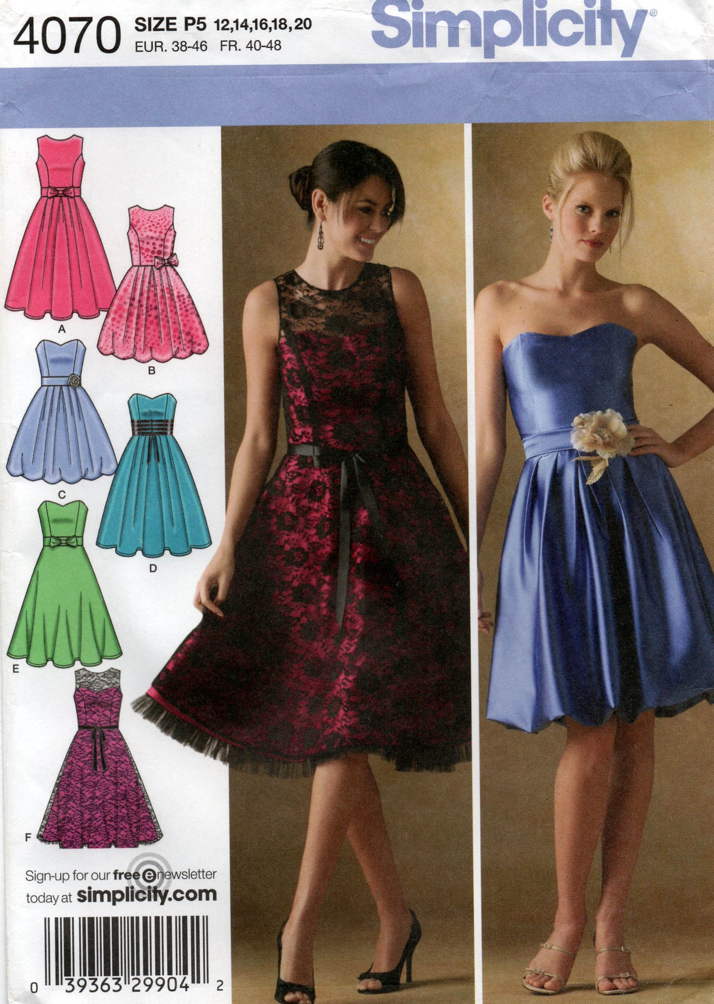 simplicity 4070 full skirt dress