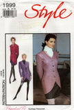 Style 1999 Womens Curved Hem Jacket & Skirt 1990s Vintage Sewing Pattern Size 8 - 18 UNCUT Factory Folded