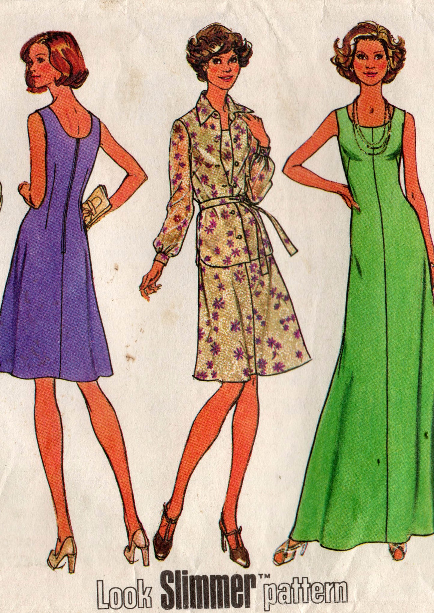 Simplicity 6999 Womens Half Sized Dress Jumper & Blouse 1970s Vintage Sewing Pattern Size 16 1/2 Bust 39 inches