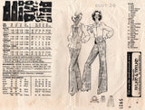 Maudella 5921 Womens Blouse Jerkin & Flared Pants 1970s Vintage Sewing Pattern Size 14 Bust 36 inches UNCUT Factory Folded