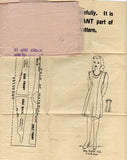 Australian Home Journal 10492 Teen Girls Princess Slip 1950s Vintage Sewing Pattern Size 12 Bust 29 inches