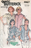 Butterick 6107 Womens Drawstring Shoulder Blouses 1980s Vintage Sewing Pattern Size 8 10 or 12