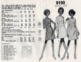 Mail Order 9190 Womens Princess Bodice Midriff Band Dress 1960s Vintage Sewing Pattern Bust 38 inches UNUSED Factory Folded