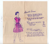 Butterick 537 Womens or Teens Tennis Dress & Shorts 1950s Vintage Pattern Size 12 Bust 30 inches UNUSED Factory Folded