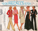 McCall's 5701 Womens Jacket Pants Skirt & Stretch Tops 1970s Vintage Sewing Pattern Size 10 Bust 32.5 inches