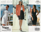 Vogue American Designer 2665 PERRY ELLIS Womens Jacket Dress Top Shorts & Sash 1990s Vintage Sewing Pattern Size 18 - 22 UNCUT Factory Folded