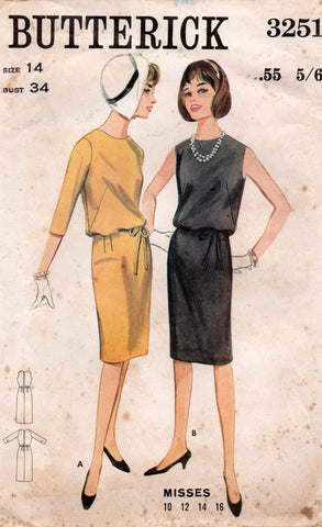 UNCUT Simplicity 3948 Miss Size 14 Bust 34 1950s-1960s 