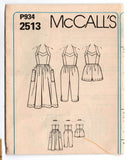 McCall's 2513 APOLLONIA KOTERO Womens Halter Dress Jumpsuit & Rompers 1980s Vintage Sewing Pattern Size 10 Bust 32.5 inches