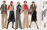 Vogue 9661 Womens Wide Lapel Jacket Vest Culottes Skirt & Pants 1970s Vintage Sewing Pattern Size 10 Bust 32 1/2 inches UNCUT Factory Folded