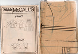 McCall's 7589 Womens Jacket Vest & Skirt in 2 Lengths 1990s Vintage Sewing Pattern Size 10 - 14 UNCUT Factory Folded