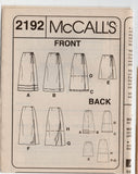 McCall's 2192 Womens Wrap Skirts in 2 Lengths with Optional Overskirt 1990s Vintage Sewing Pattern Size 12 - 16 UNCUT Factory Folded