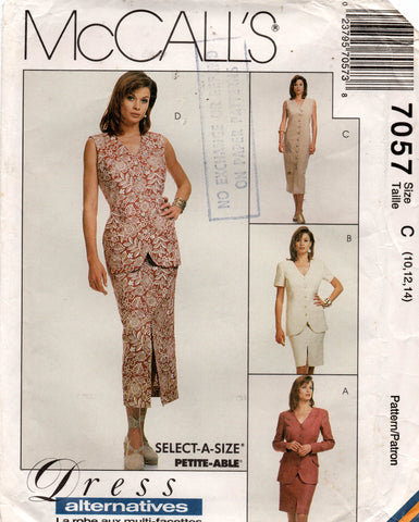 McCall's Misses'/Miss Petite Bateau or V-Neck Dresses 7536 pattern