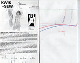 Kwik Sew 1744 Womens High Cut Leg Racing Swimsuits 1980s Vintage Sewing Pattern Bust 38 - 43 Inches UNCUT Factory Folded