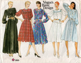 Vogue Basic Design 2890 Womens Puff Sleeved Dress Top & Skirt 1970s Vintage Sewing Pattern Size 8 Bust 31.5 inches
