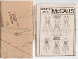 McCall's 5319 Womens Lined Midriff Evening Dresses Out Of Print Sewing Pattern Sizes 4 - 12 UNCUT Factory Folded