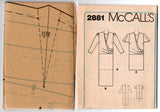 McCall's 2881 Womens Asymmetric Draped Front Dress or Evening Gown 1980s Vintage Sewing Pattern Size 12 Bust 34 inches UNCUT Factory Folded