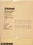 Knitwit 1500 Womens Stretch Knit Culottes & Raglan Sleeved Top 1980s Vintage Sewing Pattern Sizes 6 - 22 UNCUT Factory Folded