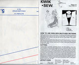 Kwik Sew 717 RARE Womens Lingerie Stretch Bra Slips 1970s Vintage Sewing Pattern Size S - XL UNCUT Factory Folded