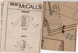 McCall's 9030 Womens Mock Vested Shirts 1990s Vintage Sewing Pattern Size 8 - 12 UNCUT Factory Folded