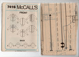 McCall's 7416 Mens Western Shirts 1990s Vintage Sewing Pattern Chest 38 40 inches UNCUT Factory Folded
