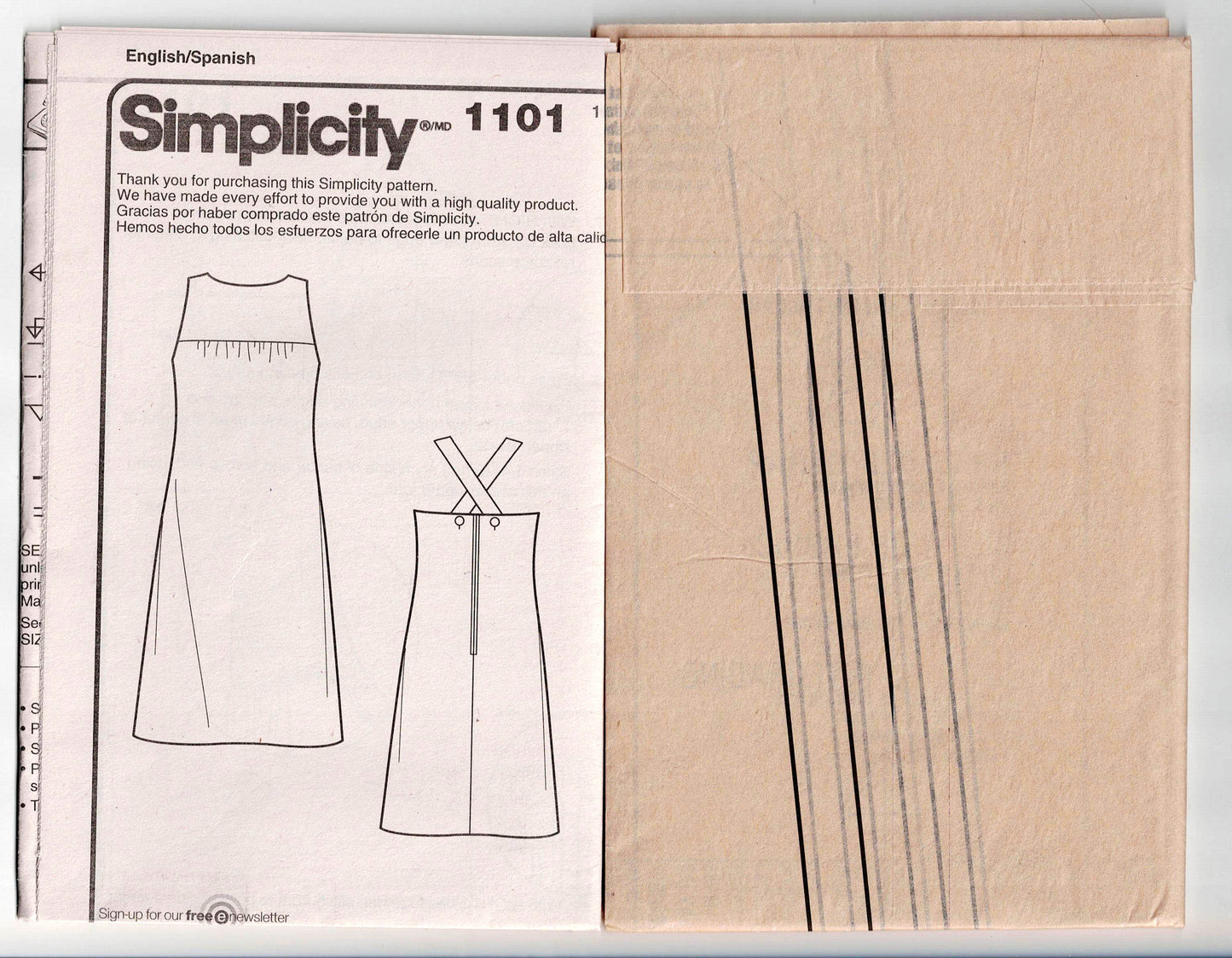 Simplicity 1101 Womens JIFFY 1960s Style Sundress Out Of Print Sewing Pattern Size 6 - 14 UNCUT Factory Folded