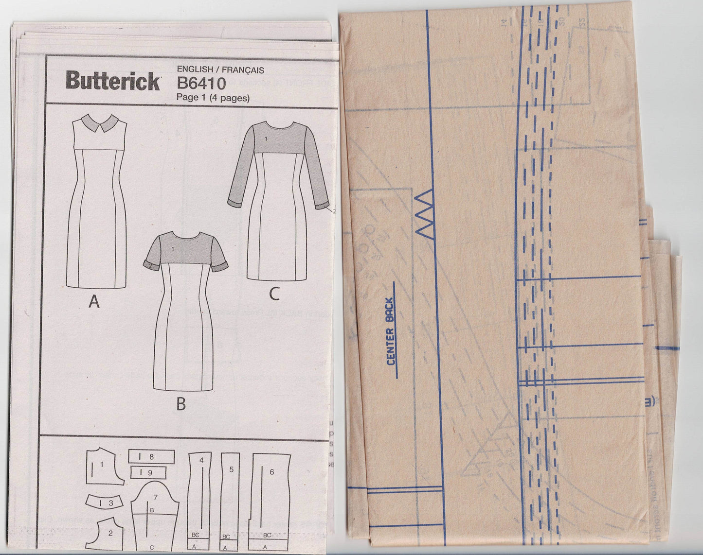 Butterick B6410 Womens EASY Princess Dress with Yoke Sewing Pattern Size 14 - 22 UNCUT Factory Folded (Copy)