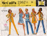 McCall's 2362 Womens Pants Blouse Jackets & Skirt 1970s Vintage Sewing Pattern Size 16 Bust 38 inches