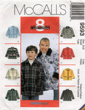 McCall's 9593 UNISEX Kids Jackets 1990s Vintage Sewing Pattern Size 3 - 4 & 5 - 6 UNCUT Factory Folded