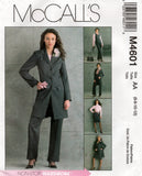 McCall's M4601 Womens Winter Office Wear Jacket Vest Pants & Skirt Out Of Print Sewing Pattern Sizes 6 - 12 UNCUT Factory Folded