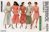 Butterick 4656 Womens EASY Casual Top Skirt Shorts & Culottes 1990s Vintage Sewing Pattern Size L ( 16 - 18)