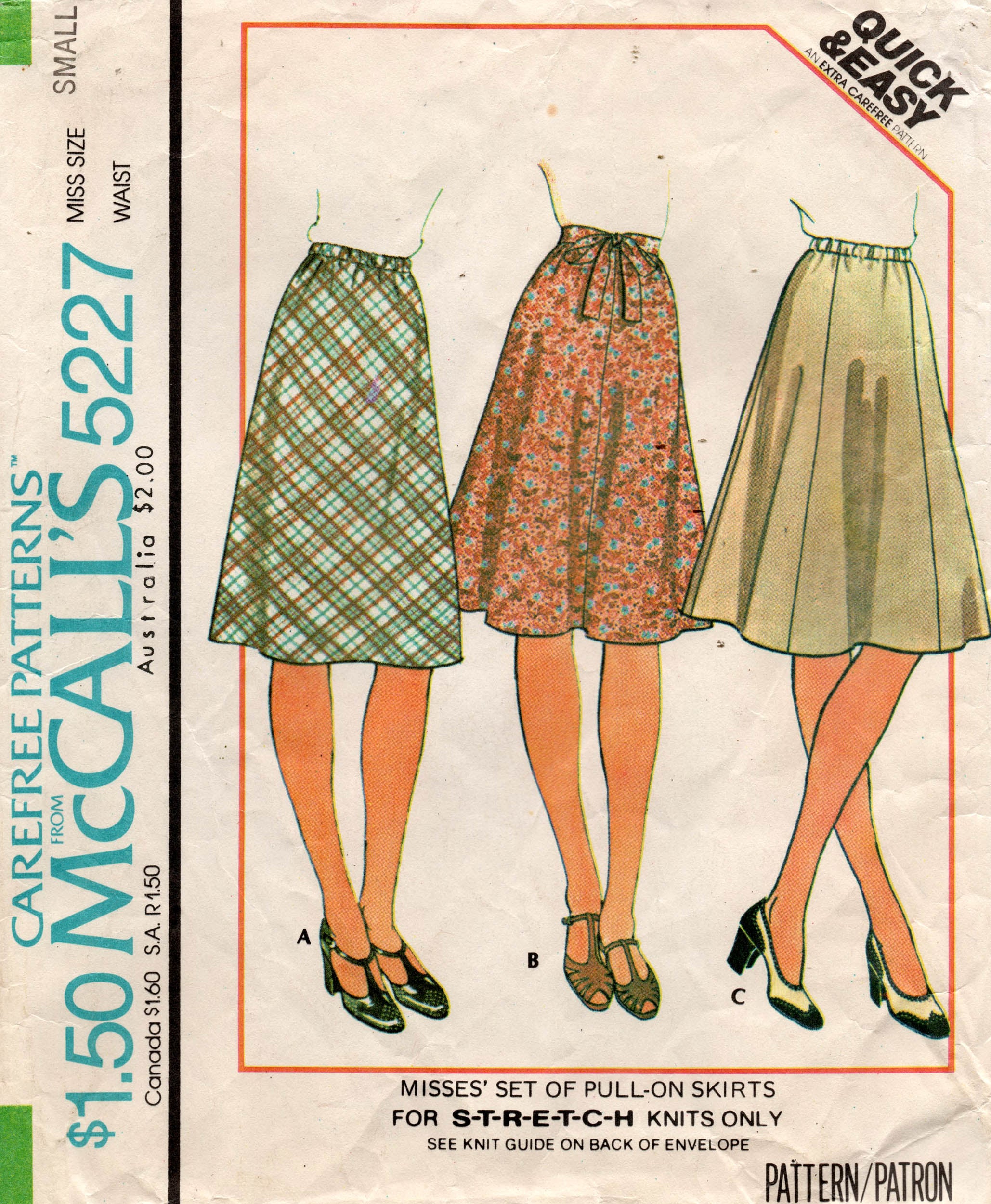 A line skirt pattern 1970s hotsell