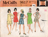 McCall's 9617 Womens Yoked Shift Dress 1960s Vintage Sewing Pattern Size 14 Bust 36 inches UNCUT Factory Folded
