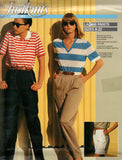 Justknits Womens Stretch Jeans Pants & Shorts 1980s Vintage Sewing Pattern Sizes 8 - 22 UNCUT Factory Folded