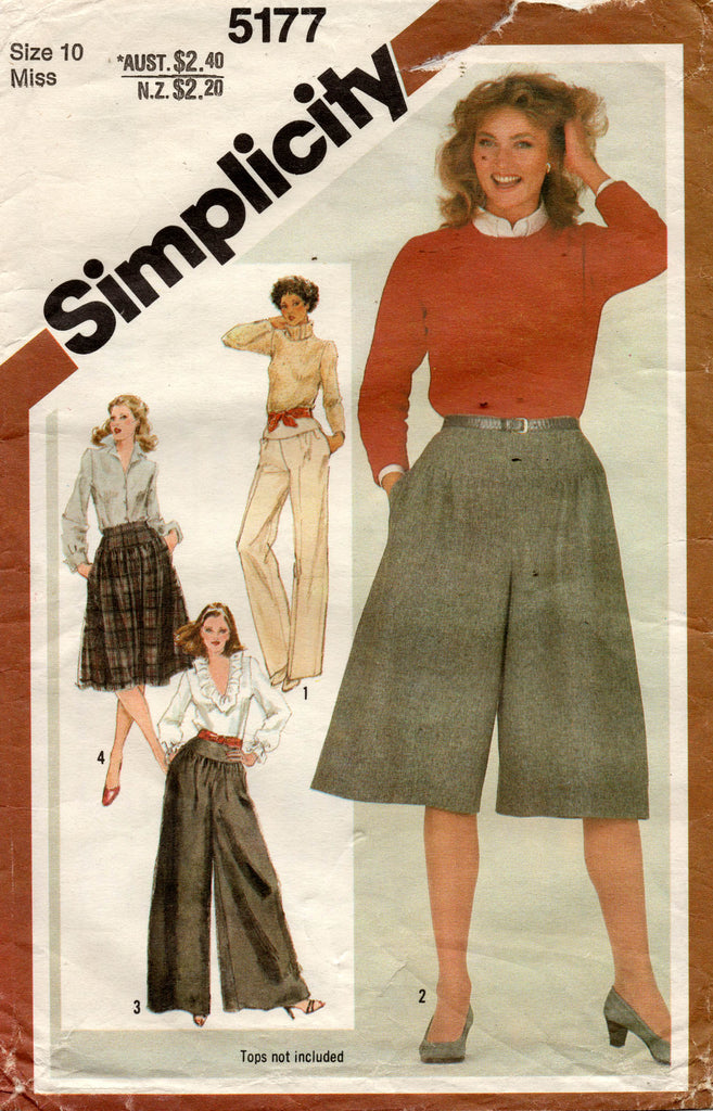 Vtg 70s Simplicity 5690 Top  Wide Leg Pants Palazzo Sewing Pattern UNCUT  sz 14  eBay