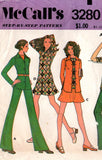 McCall's 3280 Womens Stretch Shirt/Jacket Top Skirt & Flared Pants 1970s Vintage Sewing Pattern Size 12 UNCUT Factory Folded