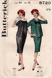 Butterick 8720 Womens Maternity Smock Dress Top & Skirt 1960s Vintage Sewing Pattern Size 12 Bust 32 inches UNUSED Factory Folded