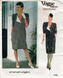 Vogue Paris Original 1173 EMANUEL UNGARO Womens Wrap Front Coatdress 1980s Vintage Sewing Pattern Size 12 or 14 UNCUT Factory Folded