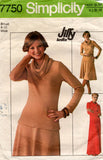 simplicity 7750 jiffy knit dresss 70s