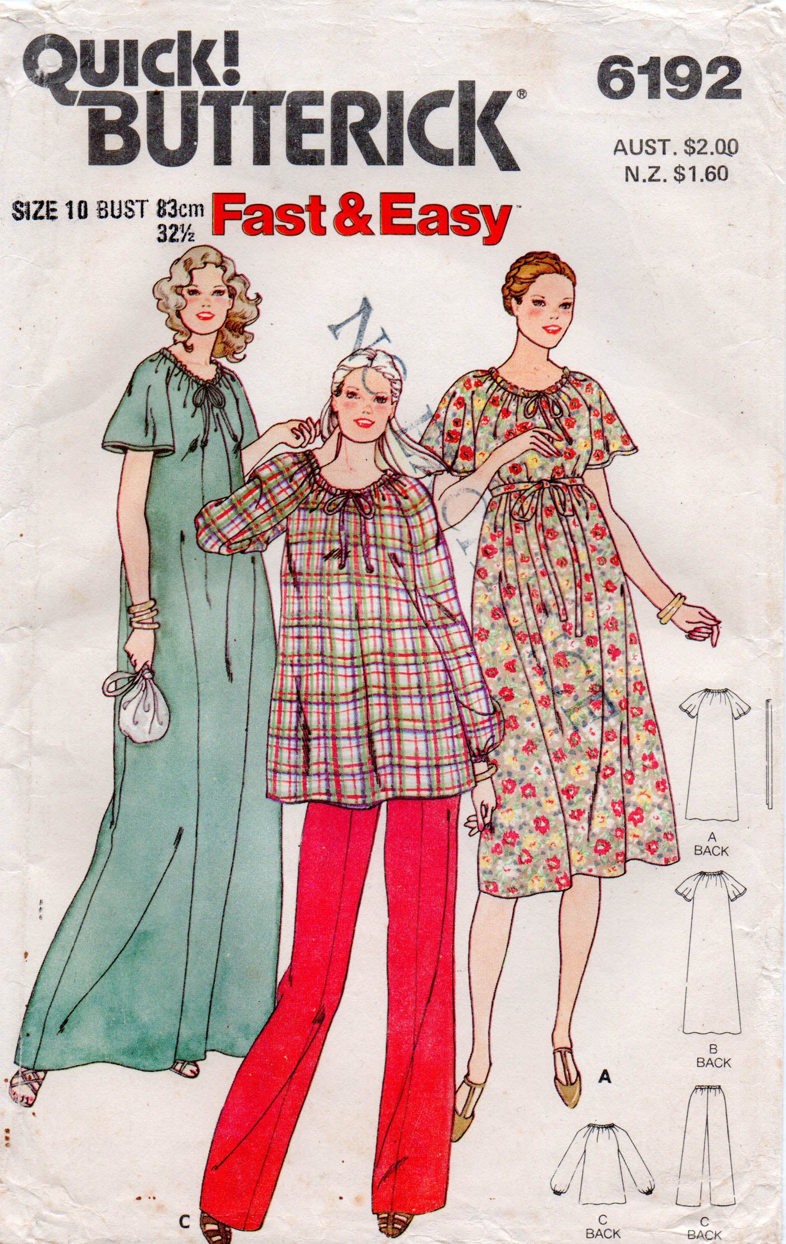 butterick 6192 80s maternity wear