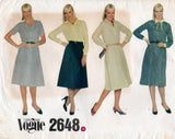 Vogue 2648 Womens EASY Shirtdress 1980s Vintage Sewing Pattern Size 10 Bust 32 1/2 inches