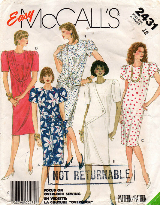 McCall's 2431 80s dresses