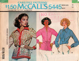 McCall's 5445 Womens Long Sleeved Casual Tops 1970s Vintage Sewing Pattern Size 16 Bust 38 Inches