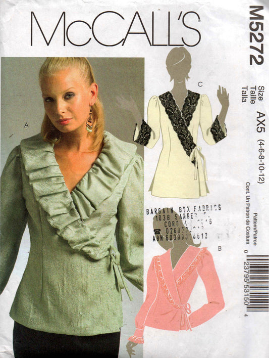 McCall's 5272 wrap blouses OOP