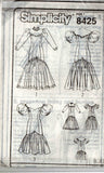 Simplicity 8425 Womens Puff Sleeved Mermaid Hem Flounced Wedding Dress 1980s Vintage Sewing Pattern Size 12 or 14