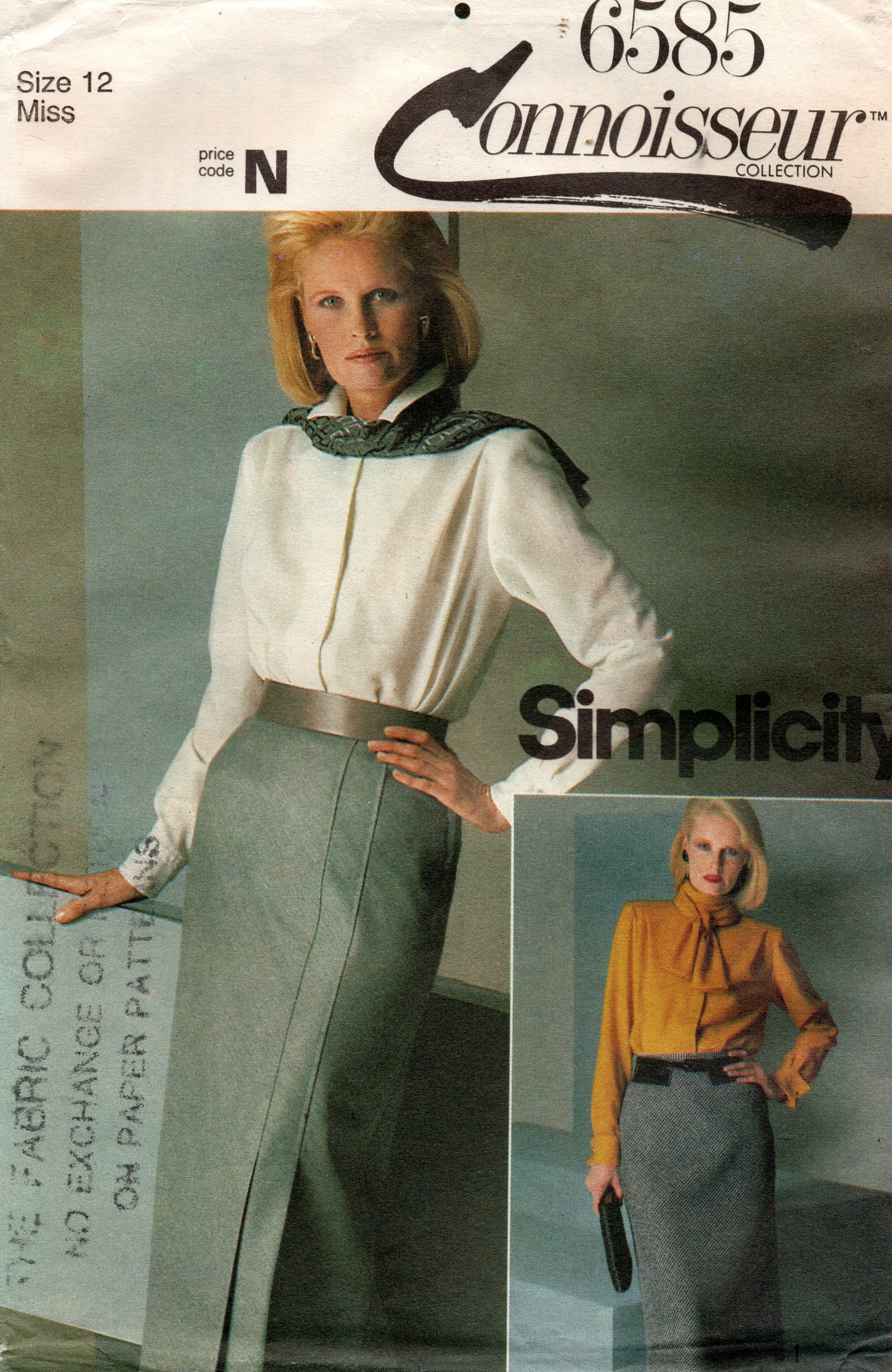 simplicity 6585 80s skirts